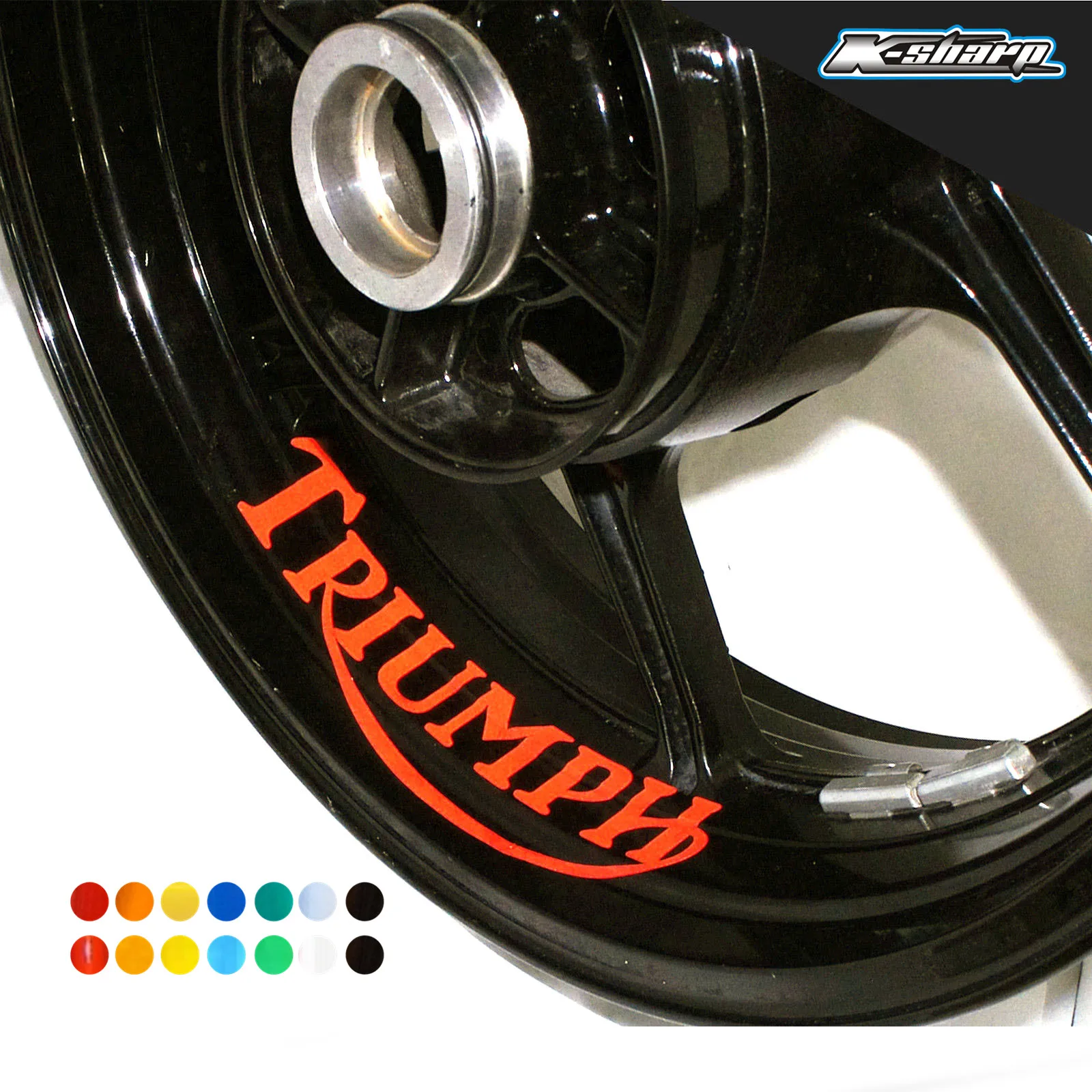 

8 X custon inner rim decals wheel reflective sign Stickers stripes FIT TRIUMPH