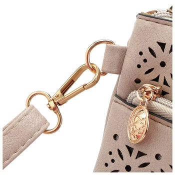 

TFTP-Small women messenger hollow out shoulder crossbody handbags ladies handbag and purses Gray