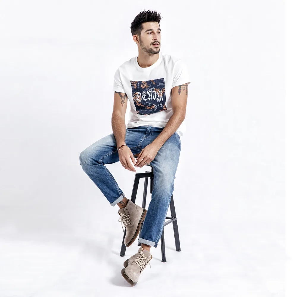 SIMWOOD Washed Slim Fit Jeans Men Classical Vintage High Quality 2019 Spring Summer New Casual Streetwear Denim Trousers 190026