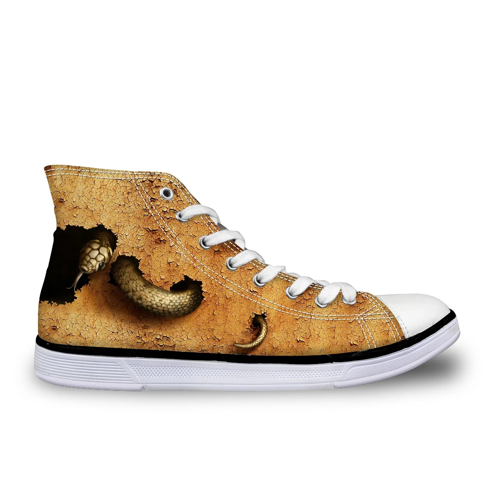 

Customized Men Casual Shoes 3D Printing Creative Shoes High Top Canvas Shoes Summer Breathable Boys Lace-up Walking Flat Shoes
