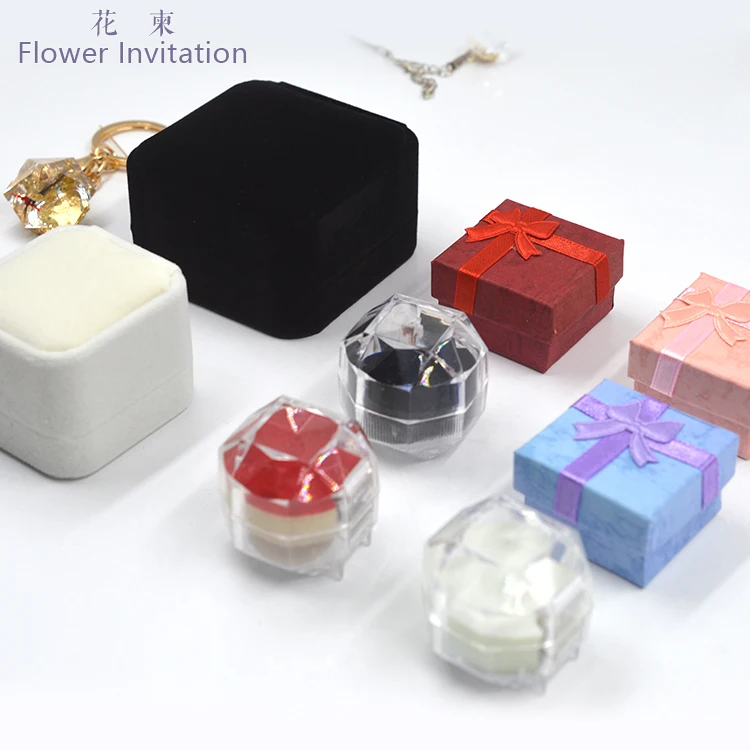 

Flower Invitation Transparent Ring Box _diy Mould Packaging Box Hanging Exquisite Jewelry Box Earring Box Acrylic