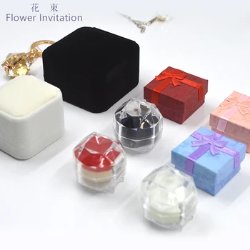 

Flower Invitation Transparent Ring Box _diy Mould Packaging Box Hanging Exquisite Jewelry Box Earring Box Acrylic