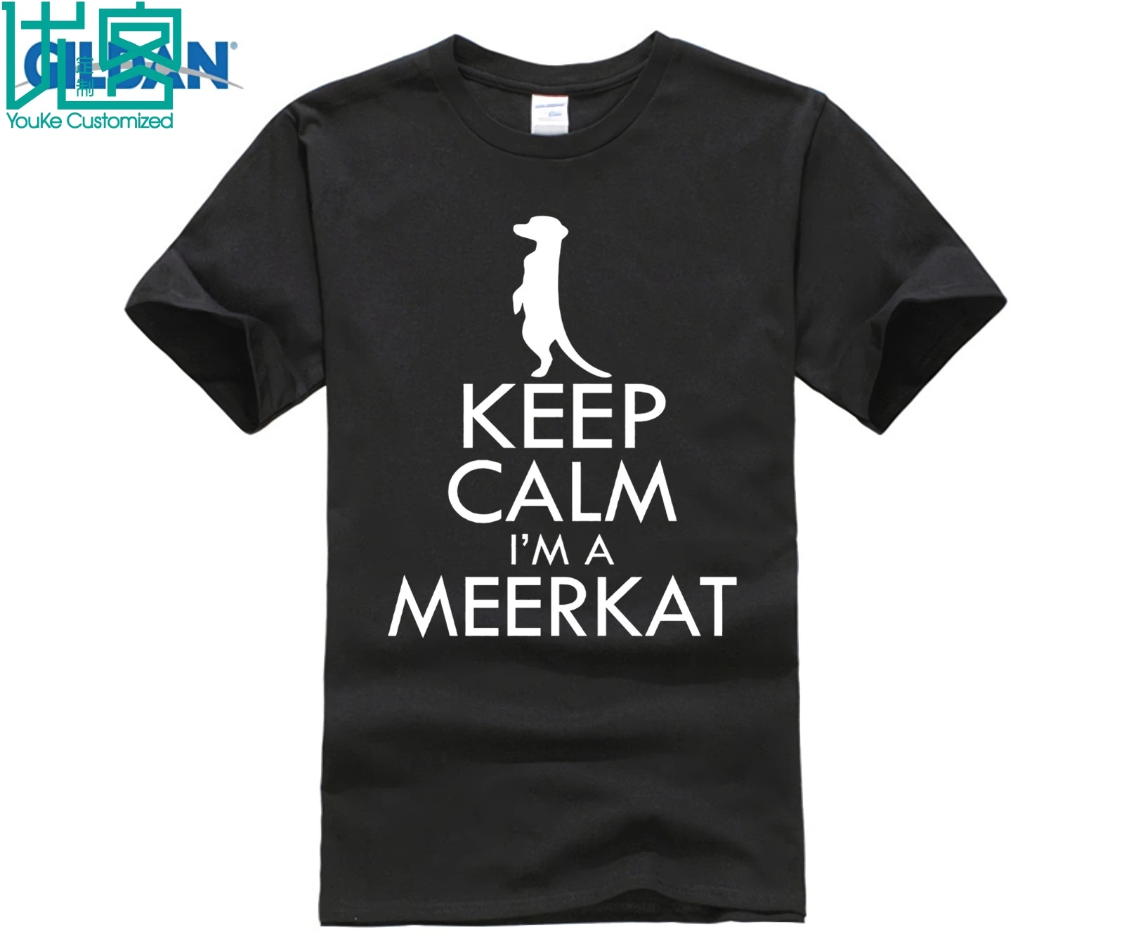 

Brand Clothing Men Tee Shirts keep Calm I'M A Meerkat Funny Joke Animal T-Shirt casual Tops T shirts