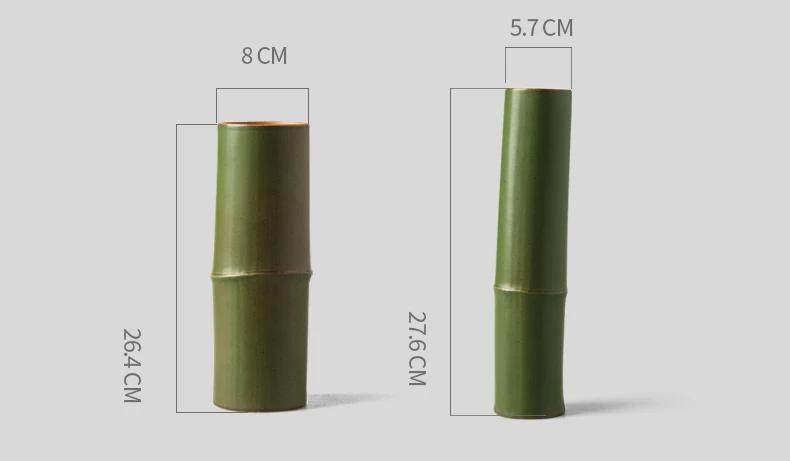 Креативная керамическая бамбуковая ваза для дома, гостиной, украшения стола, Цветочная композиция, аксессуары, натуральный стиль страны