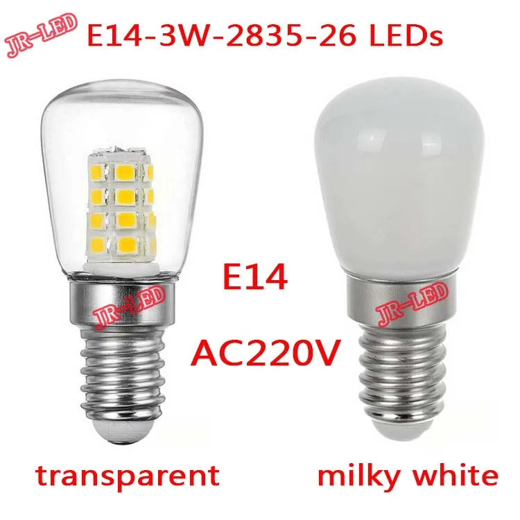 2 шт E14 3W 26 2835 SMD 300lm 6000K белый/3000 K теплый белый светильник мини-холодильник/прикроватный светильник s AC 220V