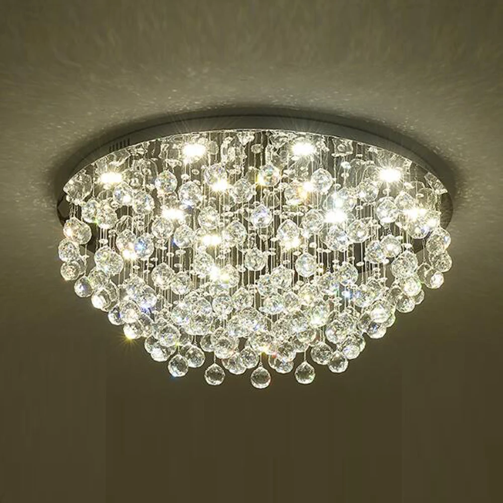 Круглый дизайн, современная люстра, хрустальная лампа, AC110V 220V cristal lustre светильники для гостиной, спальни