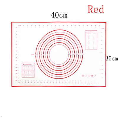 Кухня аксессуары силиконовые формы для выпечки лист тесто для пиццы с антипригарным покрытием чайник держатель Приготовление выпечки инструменты посуда Кухня гаджеты - Цвет: Red M