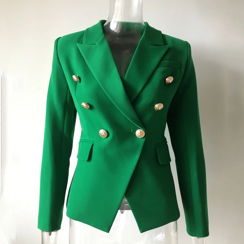 New Autumn Designer Elegant Women Casual Stunning Look Green Blazer Trend Plus Size Blazers High Quality