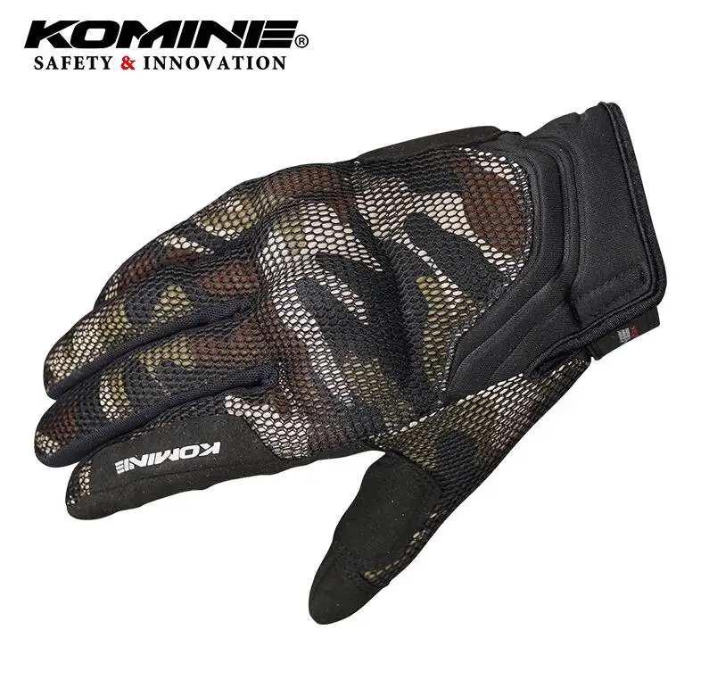 KOMINE gk-194 углеродного волокна 3D дышащая сетка поверхность сенсорные мотоциклетные перчатки. для - Цвет: 1