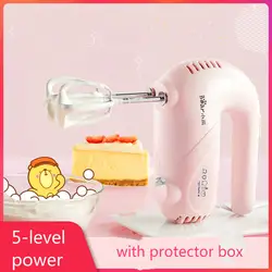 Портативный электрический ручной венчик для взбивания яиц с Пластик коробка розовый белое яйцо выпечки полностью автоматический торт