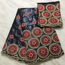 Базен riche getzner с кружевная блузка черного цвета Африканский baizn riche Вышивка высокого качества Bazin brode ткани