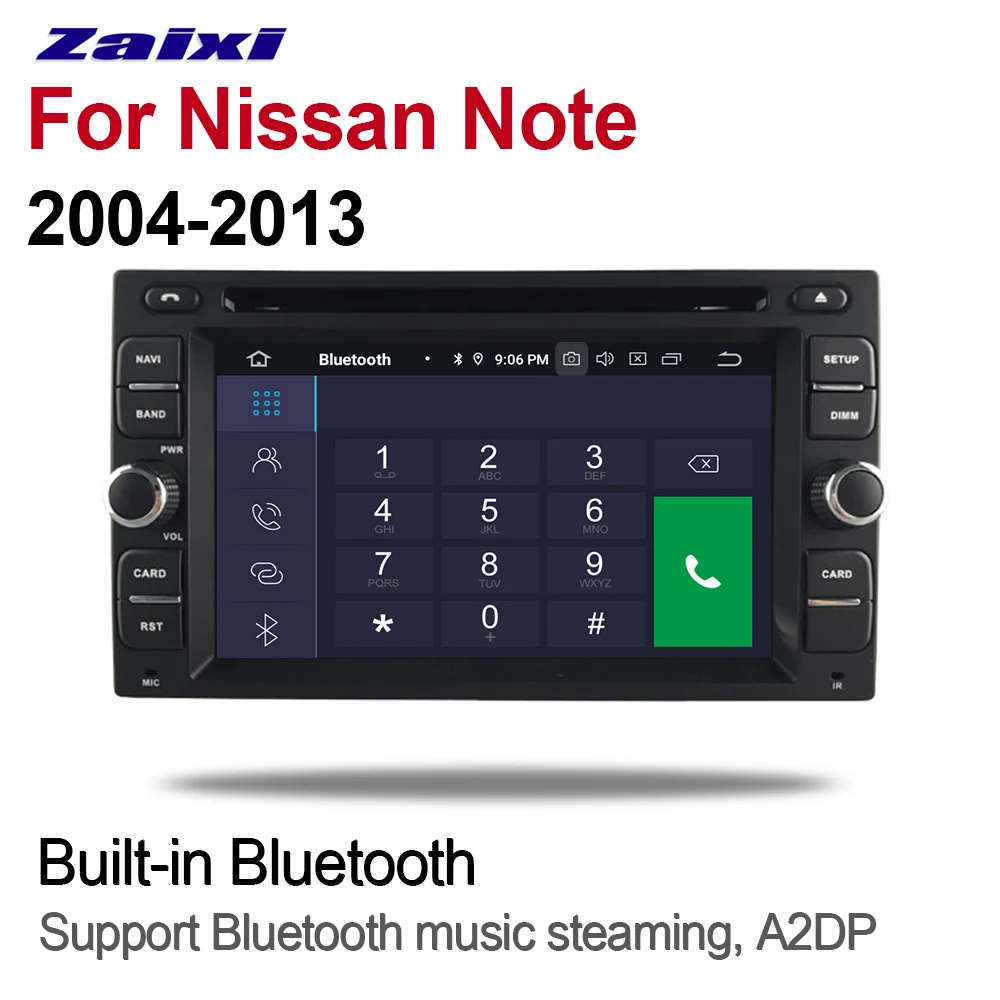 ZaiXi 6," Android автомобильный мультимедийный плеер 2 Din wifi gps навигация Авторадио для Nissan Note 2004~ 2013 сенсорный экран Bluetooth