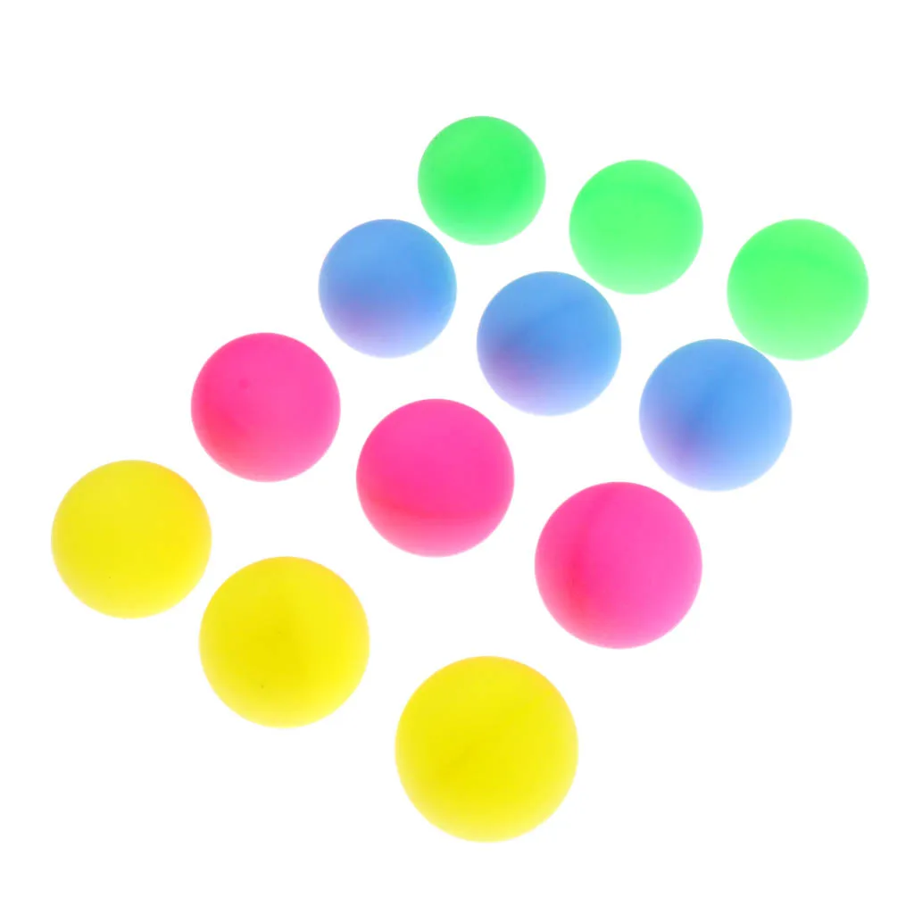12Pieces Multi-colored Beer Pong Balls Table Tennis Balls Party Toy Game Balls for Decor Balls Kid Toys Raffle Balls Party Balls