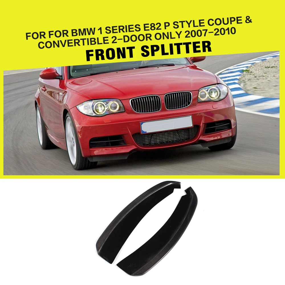 

Carbon Fiber Front Bumper Splitters Lip Cupwings for BMW 1 Series E82 M Sport Coupe Convertible 2-Door Only 2007 - 2013