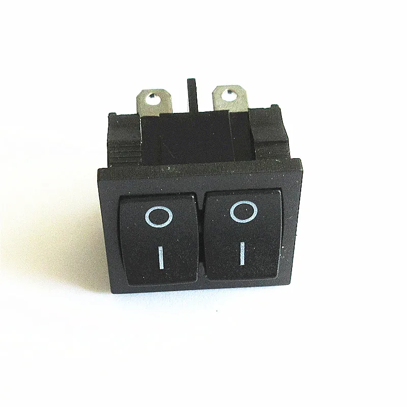

Black On/Off Dual Snap-in Rectangle Rocker Switch Car Dashboard DPST 12V 4pin