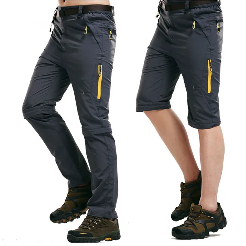 Mountainskin 5XL de verano de los hombres de secado rápido de pantalones al aire libre desmontable pantalones cortos senderismo Camping senderismo escalada pantalones MA043