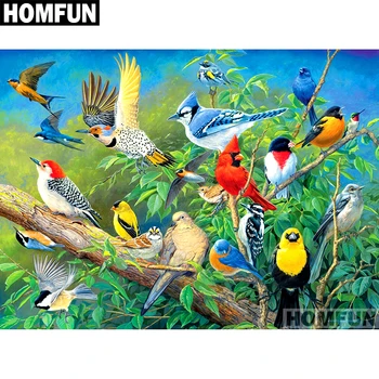 

HOMFUN Full Square/Round Drill 5D DIY Diamond Painting "Spring bird" Embroidery Cross Stitch 5D Home Decor Gift A01574