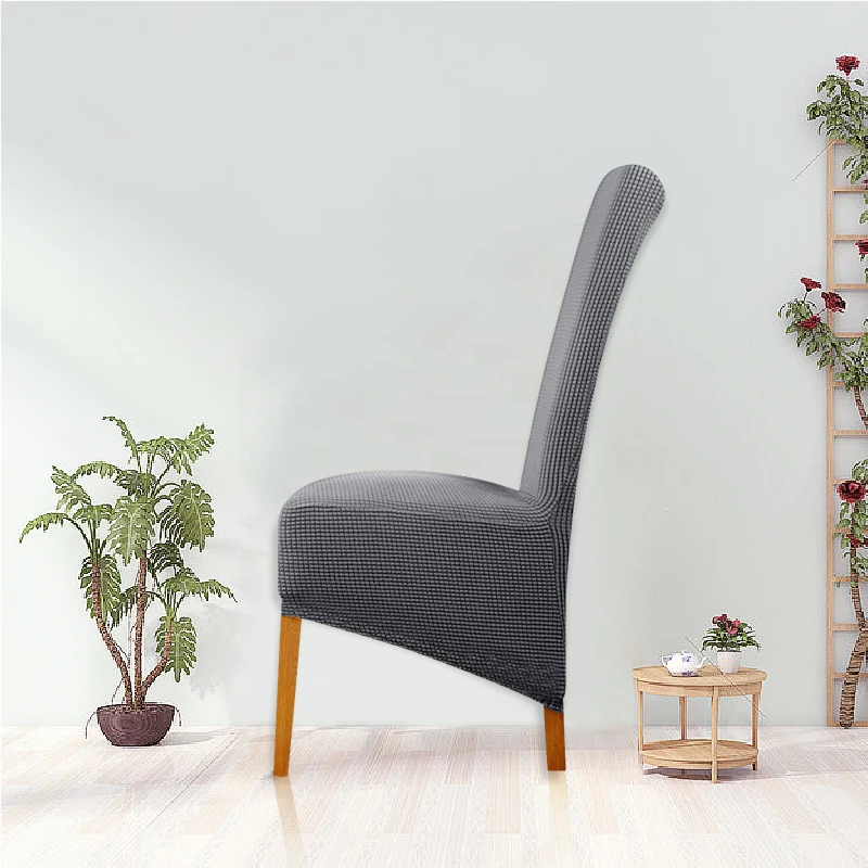 XL Size Long Back Plaid Chair Cover Polar Fleece Fabric Seat Covers