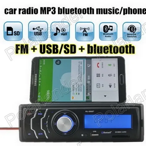 Горячая новинка в тире bluetooth музыкальный телефон автомобильный радио mp3-плеер аудио Авто Стерео fm-приемник USD/SD карта/AUX In