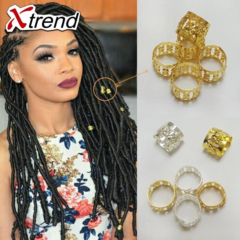 200Pcs Lot 7 Colors Mixed Plated Hair Braid Dread Dreadlock Beads