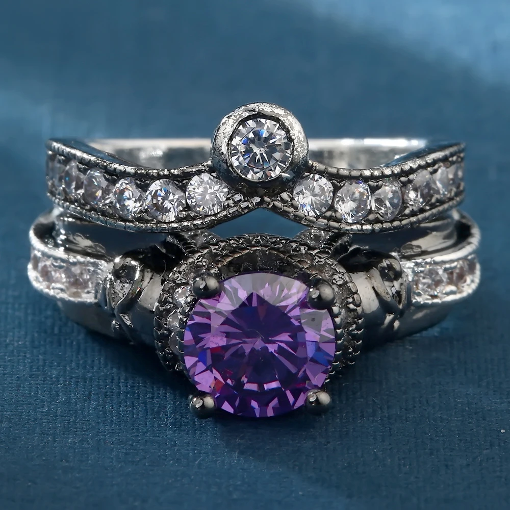 Crystal Zircon Skull Ring19