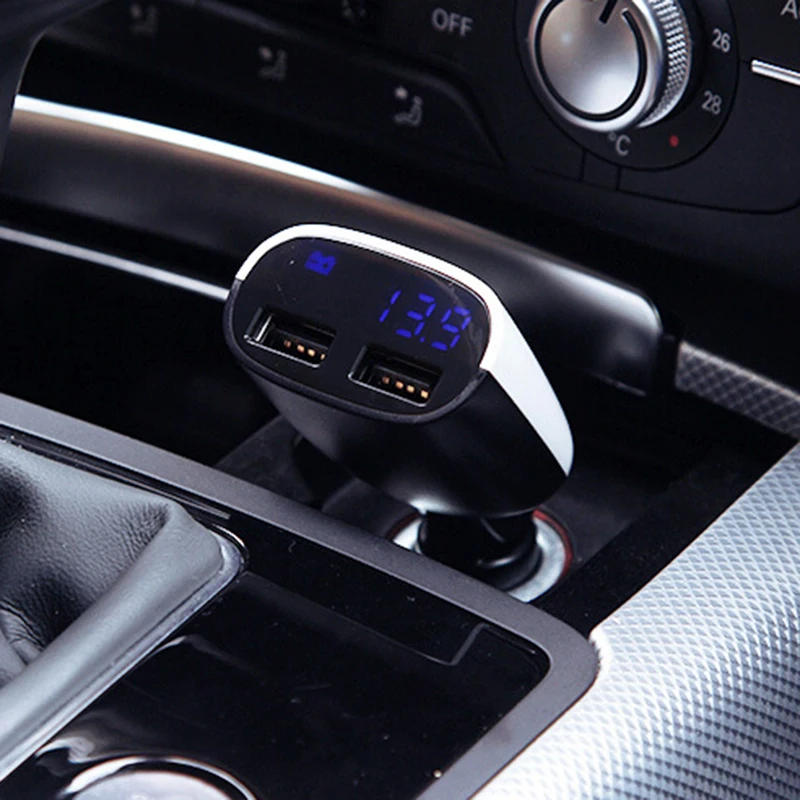 Geumxl أدى عرض سيارة شاحن محول 5 فولت/3.4a منافذ usb اتهام الجهد الحالي مراقب للقرص الهاتف المحمول شاحن Geumxl أدى عرض سيارة شاحن محول 5 فولت/3.4a منافذ usb اتهام الجهد الحالي مراقب للقرص الهاتف المحمول شاحن
