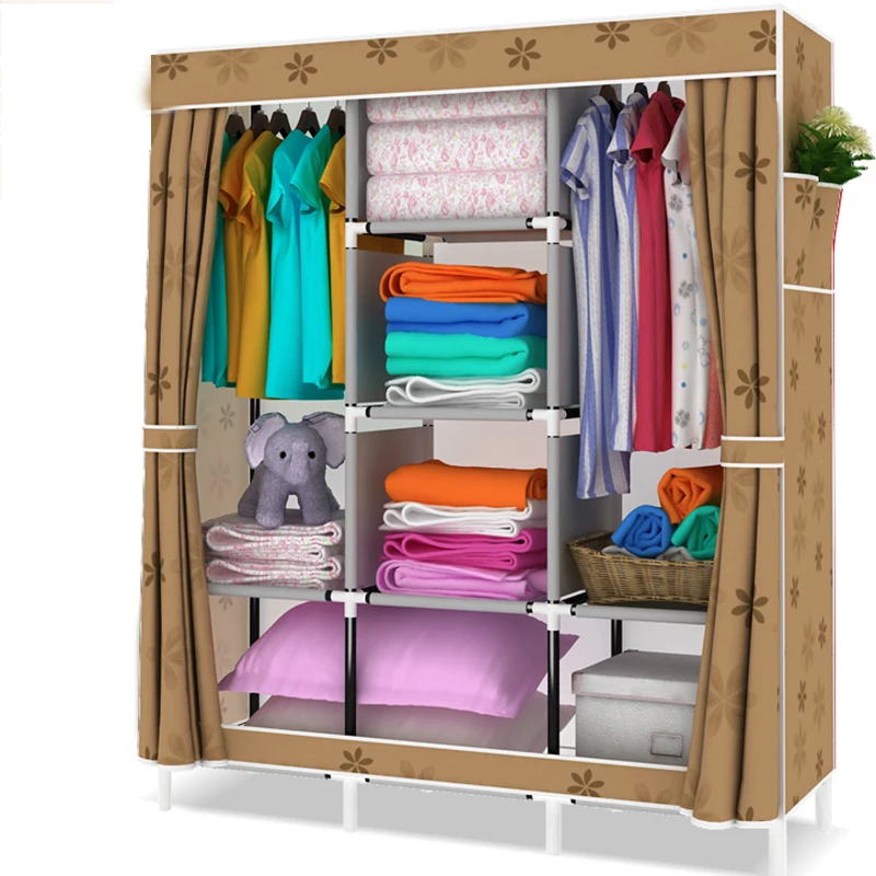 Simple Modern Folding Wardrobe Assembled Non Woven Fabric Closet