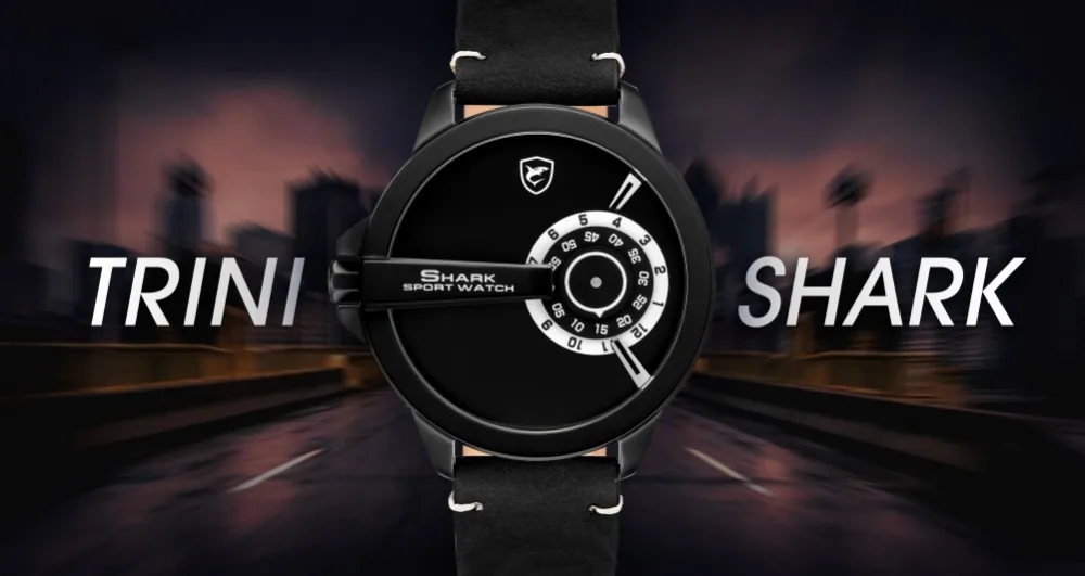 Спортивные часы SHARK, модные мужские часы s, черные военные кварцевые мужские кожаные водонепроницаемые мужские наручные часы, Relogio Masculino/SH564