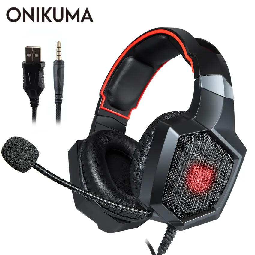 Игровая гарнитура ONIKUMA K8 casque PS4 ПК стерео наушники с гарнитурой микрофоном