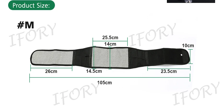 Ifory Регулируемая Талия турмалиновый пояс согревающий пояс САМОНАГРЕВАЮЩАЯСЯ магнитная терапия задняя опорная Группа Brace массаж средства