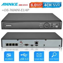 ANNKE 4CH 6MP POE NVR Network Video Recorder DVR For POE IP Camera P2P Cloud Function