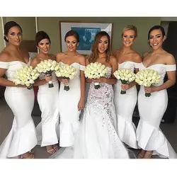 2019 подружкам невесты с открытыми плечами атлас вечерние платья Высокая Низкая оборками Плюс размеры горничной Honor вечерние платья