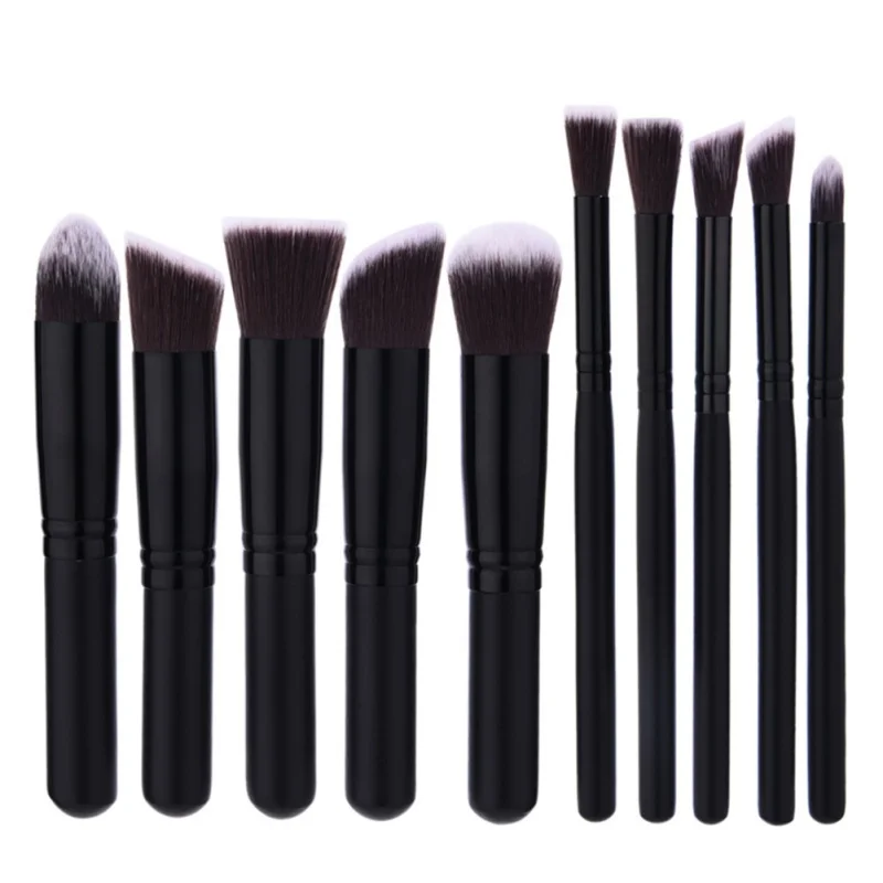 

Professional Makeup Brush Set 10pcs Women Wooden Handle Beauty Foundation Powder Blushes Kit Tool Foundation Pincel Maquiagem