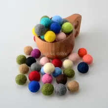 50 шт./партия шерстяные шарики 20 мм Разноцветные разноцветные бусины вечерние украшения для дня рождения