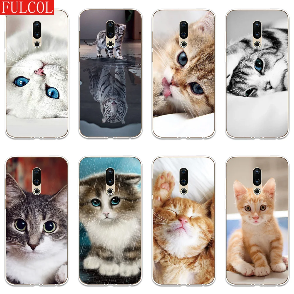 

Silicone Case For Meizu 15 16 Lite Plus 16X Note 8 Pro 6 7 X8 U10 U20 Cover Soft Shell Phone Case Cute Pet Cat Patterned