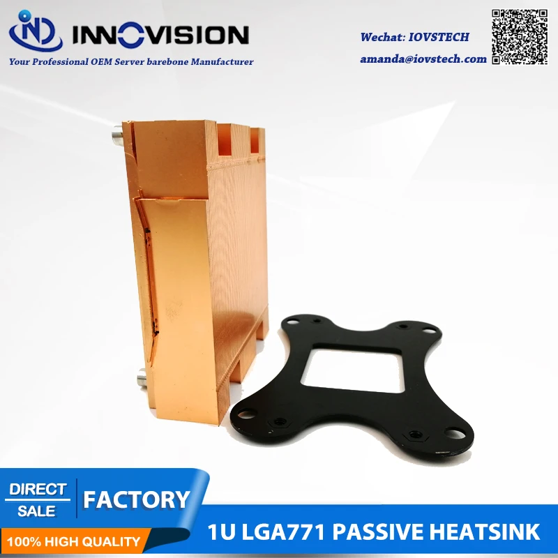 Новый пассивный радиатор сервера LGA771 1U с обратной планой новый медный кулер ЦП