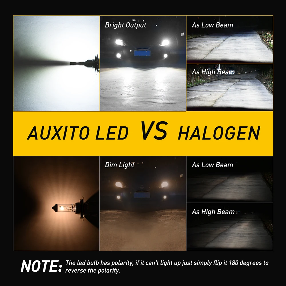 Светодиодные лампы для автомобильных фар Auxito 2x9005 9006 H4 H11 H7 H1 9003 6000K Mazda 3 6 CX 5 323 CX5 2 626