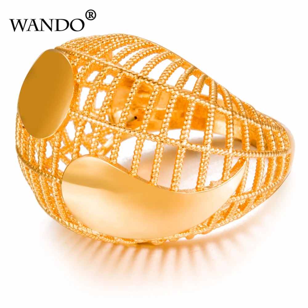 WANDO качество золотого цвета кольцо Роскошные проложить Установка Преувеличенные Кольца для женщин леди ювелирные изделия вечерние подарок wr31