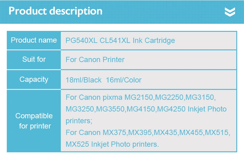 Aecteach набор чернил для заправки картриджа для Canon PG 540 CL 541 XL PG540 CL541 Pixma MX375 MX395 MX435 MG2150 MG2250 MG3150 принтер