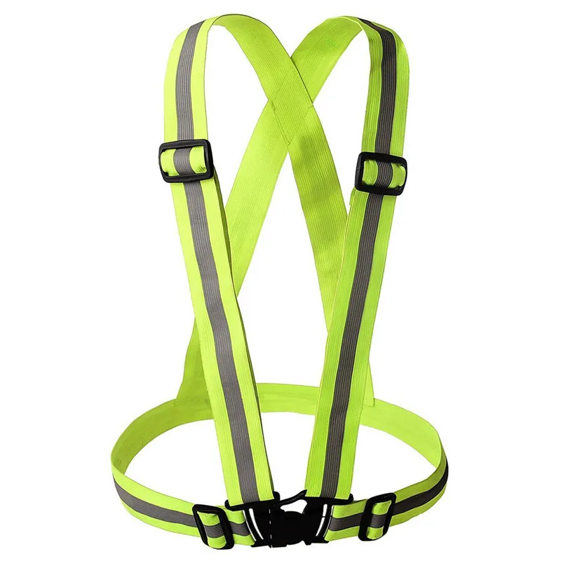 

Unisex Safety High Visibility reflection vest Waistcoat Outdoor Running Cycling Vest Harness Reflective Belt Safety Jacket