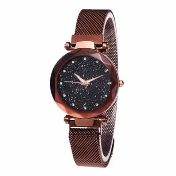 

New Quartz Watches Multi-color Stainless Steel Buckle Steel Belt Wristwatch Ladies Fashion Casual Star Clock Gift With Watch Box