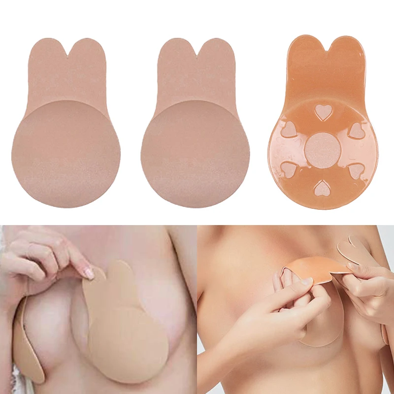 

1 Pair Invisible Breast Lift Silicone Invisible Adhesive Nipple Cover Push Up Bra Breast Underwear Strapless Lingerie