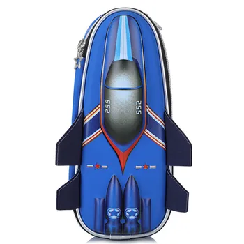 

EVA aircraft pencil case for boy,large capacity cute school Pencil box,high quality pen case pen pouch bag,blue gray available