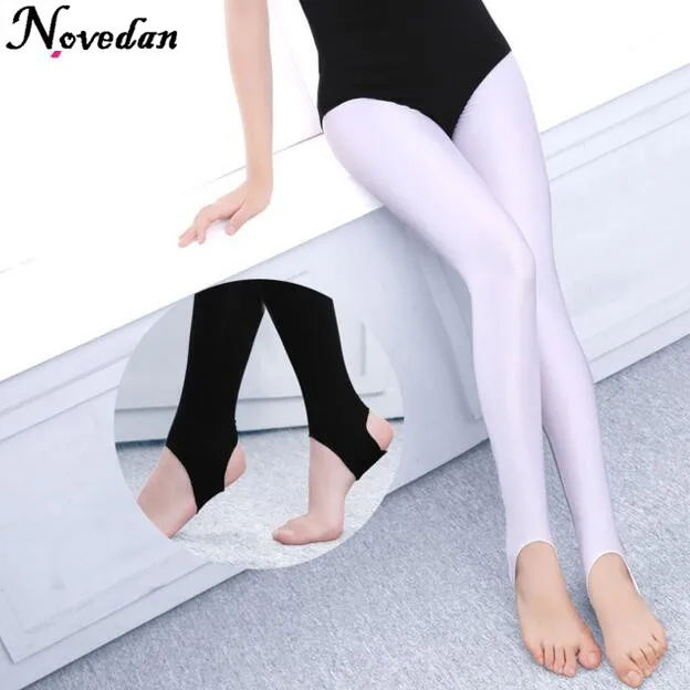 Girls Kids Adults Ballet Stirrup Tights Cotton Spandex Gymnastics Dance