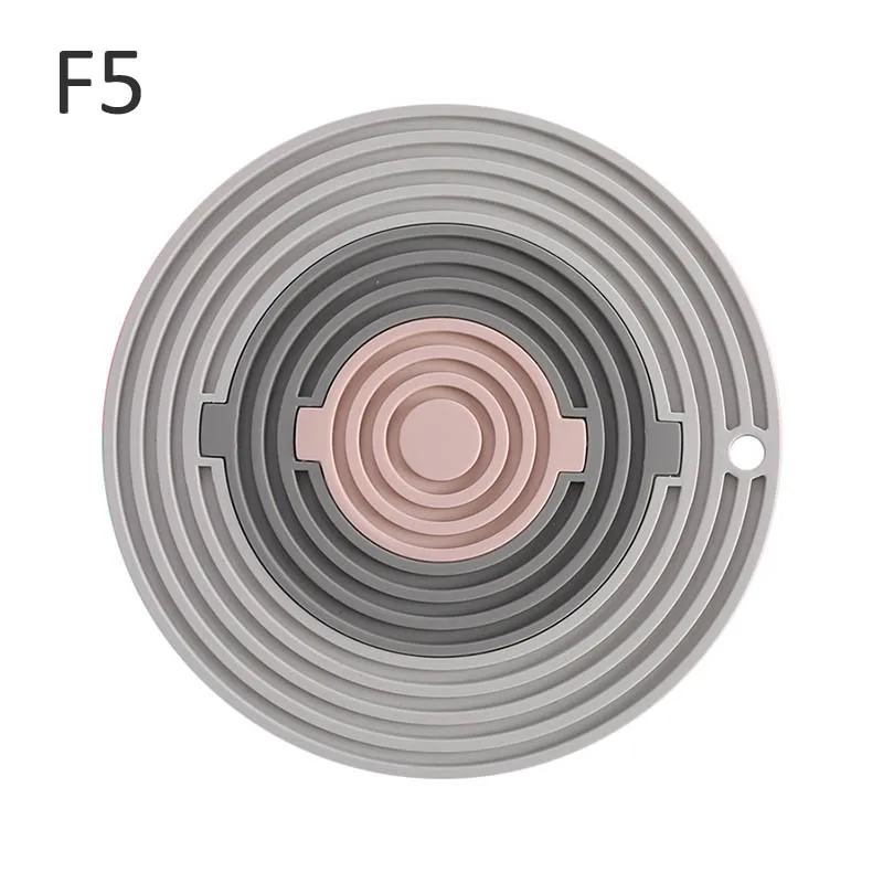 Подстаканник чаши подставки Настольный Декор силикон круглый изоляционный коврик для кухни, принадлежности 3 в 1 Многофункциональный стол салфетки - Цвет: F5