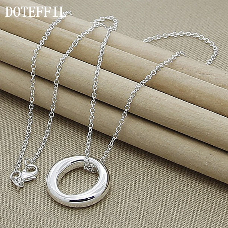 

925 Silver Color Jewelry Pendant Fine Fashion Cute 925 Jewelry Silver Round Necklace Pendants Top Quality
