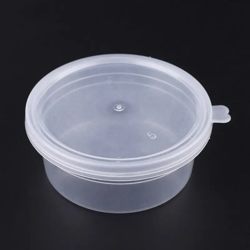 

15g Empty Plastic Container with Lid For Slime Foam Ball Storage Pot Light Clay Organizer Packing Bottle Nail Box Jar Kids Craft