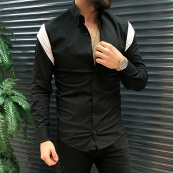 

Men's Slim Fit Long Sleeve Shirt Summer Cool Fashion Casual V-Neck Tops S-XL