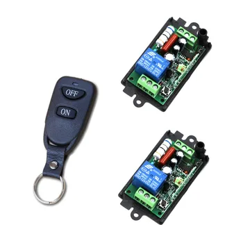 

315/433MHZ RF Wireless Remote Control Relay Switch Security System 2 x Receiver with Case & 1 x Transmitter and ON/OFF Button
