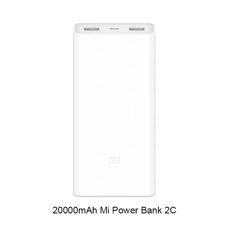 Xiaomi mi внешний аккумулятор 2C 20000mAh быстрая зарядка внешний аккумулятор mi cro USB портативная батарея внешнее портативное зарядное устройство - Цвет: white